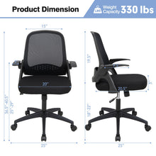 Load image into Gallery viewer, Adjustable Mesh Office Chair Rolling Computer Desk Chair with Flip-up Armrest-Black