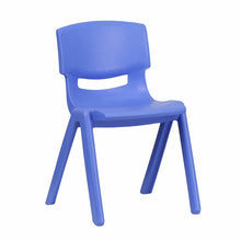Load image into Gallery viewer, Blue Plastic Stackable School Chair with 13.25'' Seat Height pack of 5