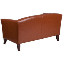 Load image into Gallery viewer, Cognac LeatherSoft Loveseat