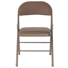 Load image into Gallery viewer, 4 Pk. HERCULES Series Double Braced Beige Vinyl Folding Chair