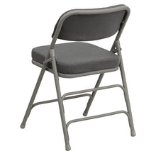 Load image into Gallery viewer, Metal Folding Chairs with Padded Seats | Set of 4 Gray Metal Folding Chairs