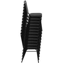 Load image into Gallery viewer, Trapezoidal Back Stacking Banquet Chair in Burgundy Vinyl - Silver Vein Frame