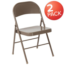 Load image into Gallery viewer, Set of 2 Metal Folding Chairs