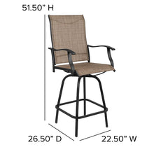 Load image into Gallery viewer, Patio Bar Height Stools Set of 2, in Brown