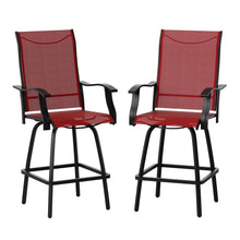 Load image into Gallery viewer, Set of 2 Outdoor Stools - 360 Degree Swivel Bar Stools