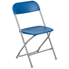 Load image into Gallery viewer, Plastic Folding Chair Blue - 2 Pack 650LB Weight Capacity
