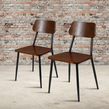Load image into Gallery viewer, Set of 2 Commercial Grade Industrial Style Dining Chairs