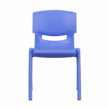 Load image into Gallery viewer, Blue Plastic Stackable School Chair with 13.25'' Seat Height pack of 5