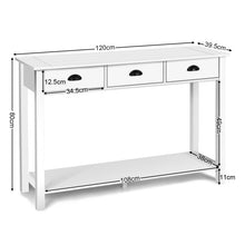 Load image into Gallery viewer, 47" Entryway Hall Table Side Desk Accent Table with Drawers Shelf