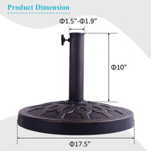 Load image into Gallery viewer, 18" Heavy Duty Round Umbrella Base Stand