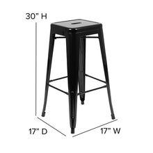 Load image into Gallery viewer, Modern Industrial Metal Stool in Black