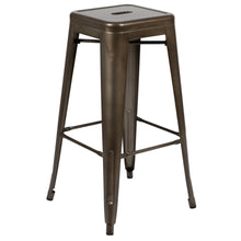 Load image into Gallery viewer, Modern Industrial Metal Stool in Gun Metal Gray