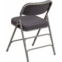 Load image into Gallery viewer, Triple Braced & Double Hinged Gray Fabric Metal Folding Chair pack of 4