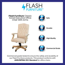 Load image into Gallery viewer, Ivory Microfiber Classic Executive Swivel Office Chair