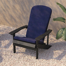 Load image into Gallery viewer, Set of 2 Adirondack Chairs in Slate Gray with Blue Cushions, Porch, and Patio