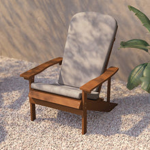 Load image into Gallery viewer, Set of 2 Adirondack Chairs in Teak with Cream Cushions, Porch, and Patio