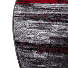 Load image into Gallery viewer, 7' x 7' Round Red Abstract Area Rug - Olefin Rugs