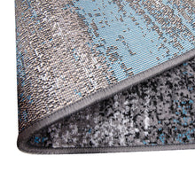Load image into Gallery viewer, 2' x 10' Blue Abstract Area Rug - Olefin Rug