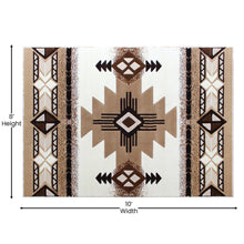 Load image into Gallery viewer, 8' x 10' Ivory Traditional Southwestern Area Rug - Olefin Fibers