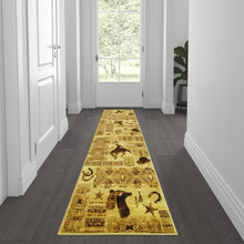 Load image into Gallery viewer, Nature Theme 2' x 7' Beige Area Rug for Indoor Use