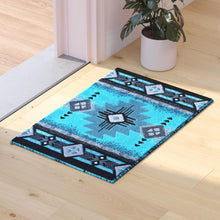 Load image into Gallery viewer, 2' x 3' Turquoise Traditional Southwestern Area Rug - Olefin Fibers