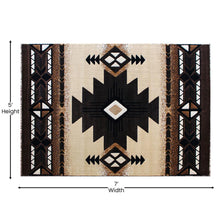 Load image into Gallery viewer, 5' x 7' Brown Traditional Southwestern Area Rug - Olefin Fibers