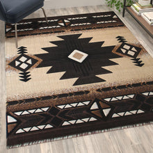 Load image into Gallery viewer, 5' x 7' Brown Traditional Southwestern Area Rug - Olefin Fibers