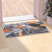 Load image into Gallery viewer, 2' x 3' Orange Abstract Pattern Area Rug - Olefin Rug