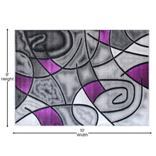 Load image into Gallery viewer, 8' x 10' Purple Abstract Area Rug - Olefin Rug
