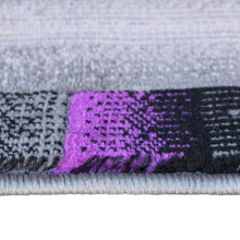 Load image into Gallery viewer, 2' x 10' Purple Color Blocked Area Rug - Olefin Rug