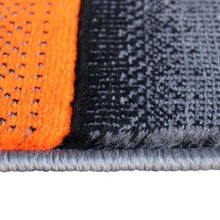 Load image into Gallery viewer, 2' x 7' Orange Color Blocked Area Rug - Olefin Rug