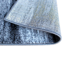 Load image into Gallery viewer, 2' x 7' Gray Abstract Area Rug - Olefin Rug
