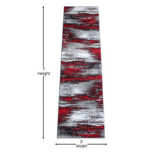 Load image into Gallery viewer, 2' x 7' Orange Abstract Area Rug - Olefin Rug