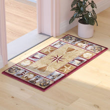 Load image into Gallery viewer, Plush 2' x 3' Beige Nautical Area Rug for Indoor Use