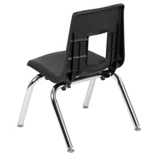 Load image into Gallery viewer, Advantage Black Student Stack School Chair - 12-inch