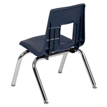 Load image into Gallery viewer, Advantage Navy Student Stack School Chair - 12-inch