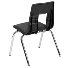 Load image into Gallery viewer, Advantage Black Student Stack School Chair - 16-inch