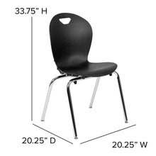 Load image into Gallery viewer, Advantage Titan Black Student Stack School Chair - 18-inch