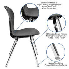 Load image into Gallery viewer, Advantage Titan Black Student Stack School Chair - 18-inch