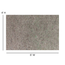 Load image into Gallery viewer, Slide-Stop Cushion Rug Pad, 1/4" Thick, for 4'x6' Area Rug, Gray
