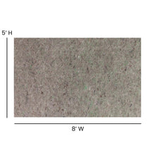 Load image into Gallery viewer, Slide-Stop Cushion Rug Pad, 1/4" Thick, for 5'x8' Area Rug, Gray