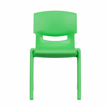 Load image into Gallery viewer, Green Plastic Stackable School Chair with 13.25'' Seat Height pack of 5
