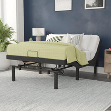 Load image into Gallery viewer, Adjustable Upholstered Bed Base & Independent Head/Foot Incline -Full - Black