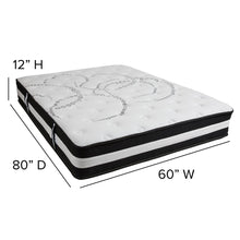 Load image into Gallery viewer, Queen 12 Inch Foam Pocket Spring Mattress, 2 inch Gel Memory Foam Topper Bundle