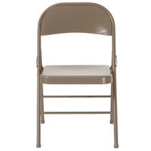 Load image into Gallery viewer, HERCULES Series Double Braced Gray Metal Folding Chair