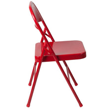 Load image into Gallery viewer, HERCULES Series Double Braced Red Metal Folding Chair