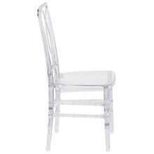 Load image into Gallery viewer, Elegance Crystal Ice Stacking Chair with Designer Back