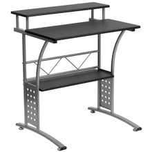 Load image into Gallery viewer, Black Computer Desk, Mesh Office Chair and Locking Mobile Filing Cabinet