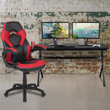 Load image into Gallery viewer, Gaming Desk and Red/Black Racing Chair Set