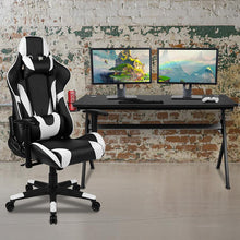 Load image into Gallery viewer, Gaming Desk and Black Reclining Gaming Chair Set